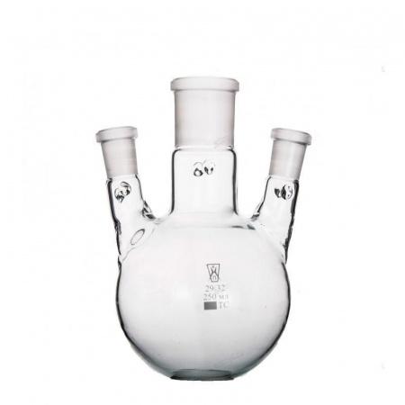 Колба трехгорлая КГУ-3-1-250, 250 мл, шлифы 29/32-19/26-19/26, M.Med - В наличии