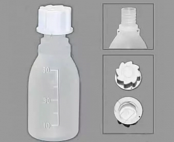 Бутылка, 100 мл, ПЭ, узкое горло, градуированная, Kartell Бутылка, 100 мл, ПЭ, узкое горло, градуированная, Kartell