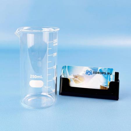 Стакан лабораторный высокий 5drops В-1-250, 250 мл, стекло Boro 3.3, градуированный