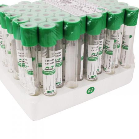 Пробирки вакуумные с натрий гепарином и гелем, 9 мл, 16х100 мм, пластик, 50 шт/упак, Improvacuter