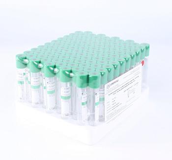 Пробирки вакуумные с натрий гепарином и гелем 8 мл, 16х100 мм, 100 шт, пластик, для исследования плазмы, Puth Пробирки вакуумные с натрий гепарином и гелем 8 мл, 16х100 мм, 100 шт, пластик, для исследования плазмы, Puth