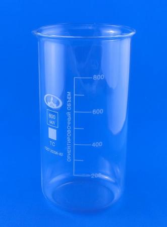 Стакан лабораторный высокий В-1-800, 800 мл, градуированный Стакан лабораторный высокий В-1-800, 800 мл, градуированный - В наличии