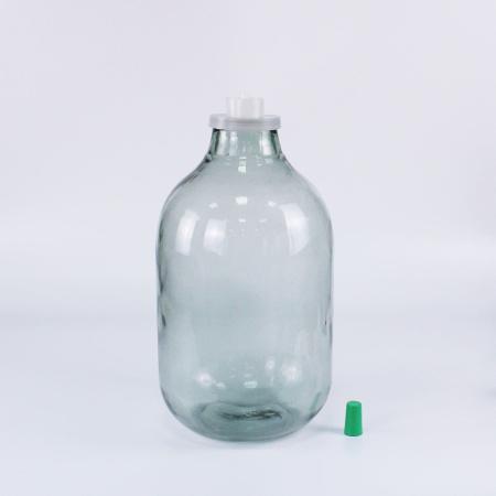 Банка стеклянная, 10 литров винная "Белая лоза" с гладким горлом