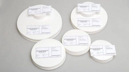 Фильтры обеззоленные "Белая лента", диаметр 110 мм, 100 шт/упак