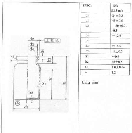 Флакон инъекционный 10 мл, светлое стекло 1го класса, гладк., горло G20, 1224 шт/короб