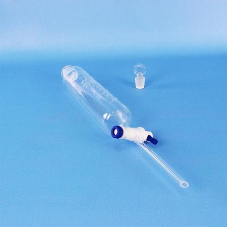 Воронка делительная цилиндрическая ВД-1-250, 250 мл, с фторопластовым краном, ISO 4800