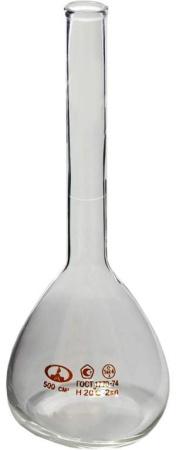 Колба мерная 1-500-2, 500 мл, 2 класс точности, без пробки, 1 шт/упак - В наличии