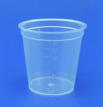 Мензурка (Стакан) для приема лекарств, 30 мл, 100 шт/упак