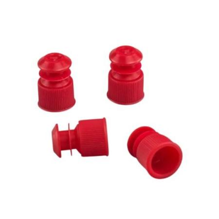 Пробки для пробирок диаметром 12 мм, пэт, красные, 1000 шт/упак - В наличии