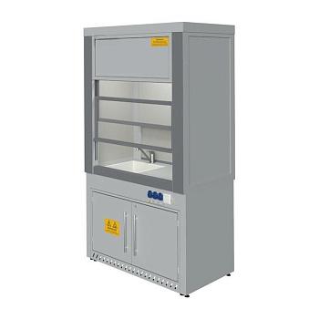 Вытяжной шкаф 1265x750x2300 мм, металл., каркас, столешница из HPL пластика, для мытья посуды