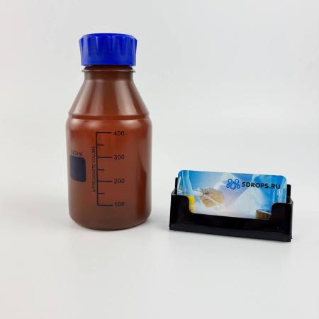 Банка для реактивов 5drops GL45, 500 мл, полипропилен, темная, с синей винтовой крышкой