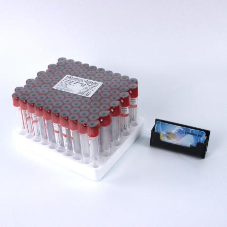 Пробирки вакуумные без наполнителя 9 мл, 16х100 мм, пластик, 100 шт/упак, для исследования сыворотки, MMed