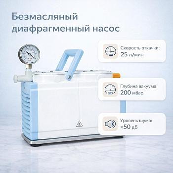 Вакуумный диафрагменный (мембранный) насос "SUPERPUMP-0,33 2D"