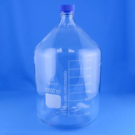 Банка для реактивов 5drops GL45, 10000 мл, стекло Boro 3.3, светлое стекло, с винтовой крышкой, градуированная - В наличии