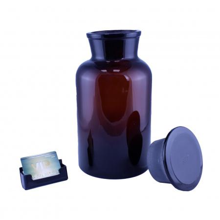 Склянка (штанглас) 5drops, 5000 мл, темное стекло, с притёртой пробкой, широкое горло