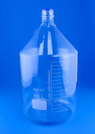 Банка для реактивов, 10000 мл, светлое стекло, градуированная Банка для реактивов, 10000 мл, светлое стекло, градуированная