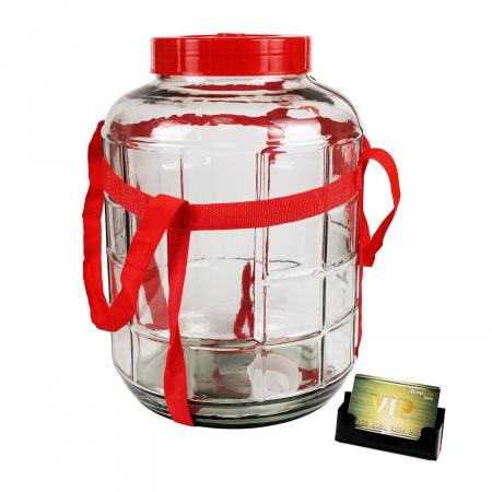 Банка (бутыль) стеклянная объёмом 20 литров с гидрозатвором