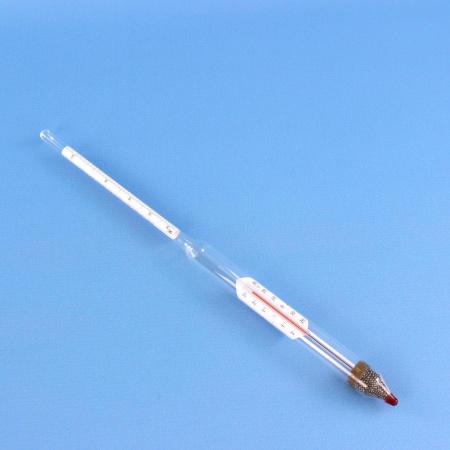 Ареометр для спирта АСПТ (60...100%), с термометром, (ГОСТ 18481-81) Ареометр для спирта АСПТ (60...100%), с термометром, (ГОСТ 18481-81) - В наличии