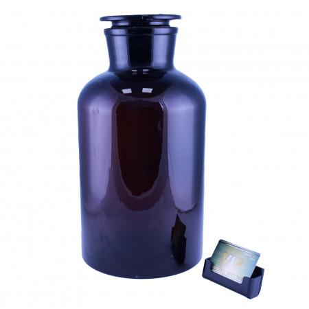 Склянка (штанглас) 5drops, 10000 мл, темное стекло, с притёртой пробкой, широкое горло