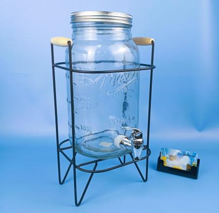 Комплект: Лимонадница с Подставкой 4 литра "Mr. Lemon" с градуировкой