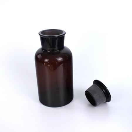 Склянка (штанглас), 2500 мл, темное стекло, с притёртой пробкой, широкое горло