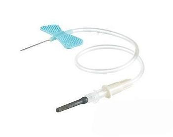 Катетер-бабочка, 23Gх3/4, 0,6х19, 190 мм, соединенная с луер-адаптером, голубая, 50 шт/упак, VACUETTE