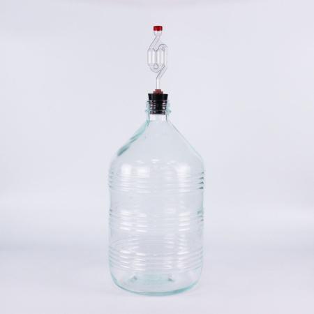 Стеклянная бутыль СССР, 15 л, рифленая, 1 шт