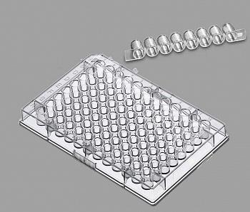 Планшет иммунологический 96-лунок, высокое связывание, 8 лунок х12 стрипов, без ДНКаз и РНКаз, п/с,  стер., (уп. 10 шт.) Jet Bio-Filtration