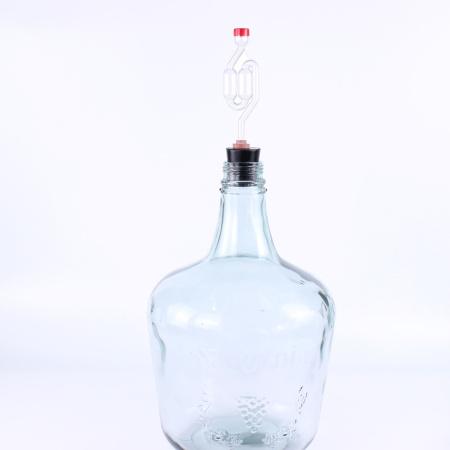 Стеклянная бутыль "Казацкий", 15 л, гладкая, светлое стекло