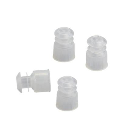 Пробки для пробирок диаметром 12 мм, пэт, бесцветные, 1000 шт/упак - В наличии