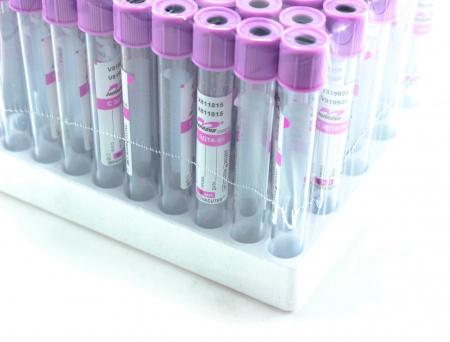 Пробирки с ЭДТА К3, 13х100 мм, 5 мл, пластик, 100 шт/упак, для гематологических исследований, MED