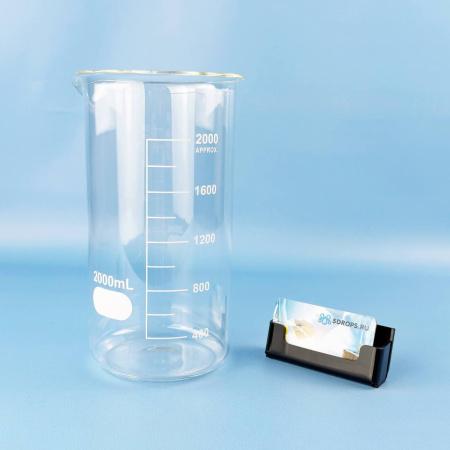 Стакан лабораторный высокий 5drops В-1-2000, 2000 мл, стекло Boro 3.3, градуированный