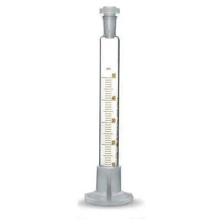 Цилиндр мерный 4а-100-2, 100 мл, пластиковая пробка, шлиф 19/26 - Под заказ