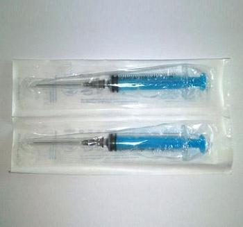 Шприц 5 мл 3-х комп. игла в комплекте 0,7х40/0,8х40 мм, упаковка 100 шт