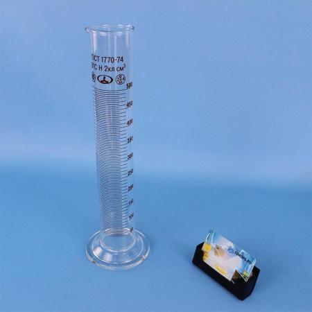 Цилиндр мерный 1-500-2, 500 мл, со стеклянным основанием, с носиком