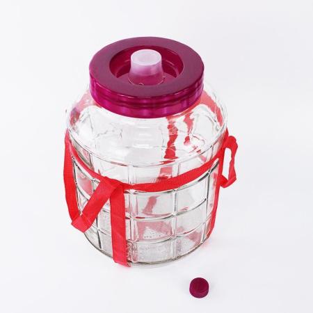 Банка (бутыль) стеклянная объёмом 12 литров с гидрозатвором