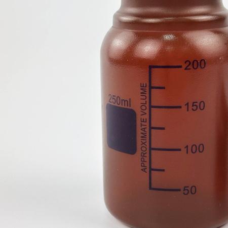 Банка для реактивов 5drops GL45, 250 мл, полипропилен, темная, с синей винтовой крышкой