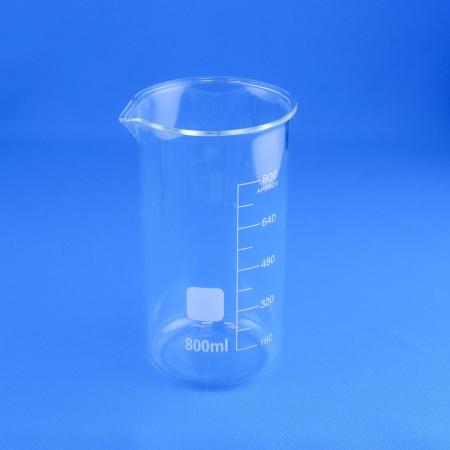 Стакан лабораторный высокий 5drops В-1-800, 800 мл, стекло Boro 3.3, градуированный - В наличии