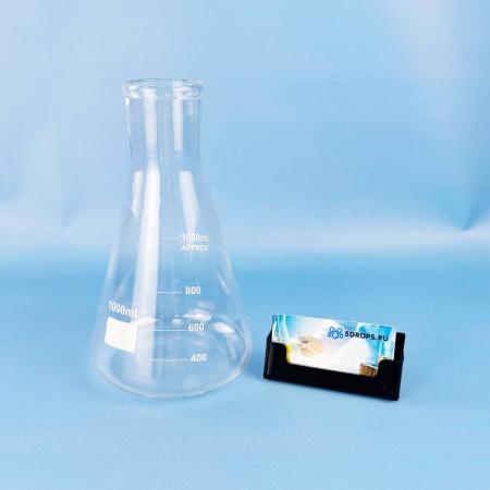 Колба коническая (Эрленмейера) 5drops КН-2-1000-50, 1000 мл, горло 50 мм, стекло Boro 3.3, без шлифа