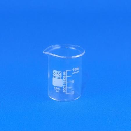 Стакан лабораторный низкий Н-1-10, 10 мл, градуированный - В наличии