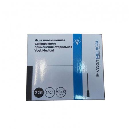 Игла инъекционная стерильная  22G (0,7*30 мм), VM, 100 шт/упак