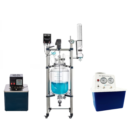 Комплект: Реактор 10 л с жидкостным термостатом CY-10, 0-300 ℃ и насос "5Drops 3A" - В наличии