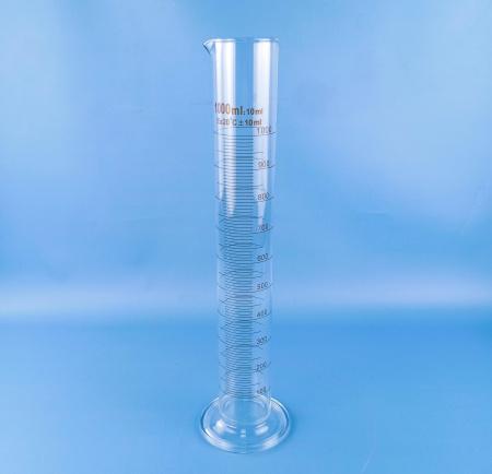 Цилиндр мерный 5drops 1-1000-2, 1000 мл, стекло Boro 3.3, со стеклянным основанием, с носиком, градуированный - В наличии