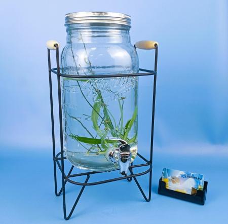 Комплект: Лимонадница с Подставкой 4 литра "Mr. Lemon" с градуировкой