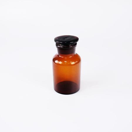 Склянка (штанглас), 250 мл, темное стекло, с притёртой пробкой, широкое горло - В наличии