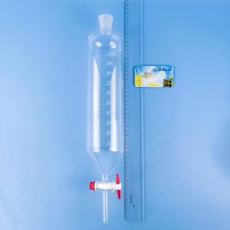 Воронка делительная цилиндрическая 5drops ВД-1-1000, 1000 мл, с фторопластовым краном