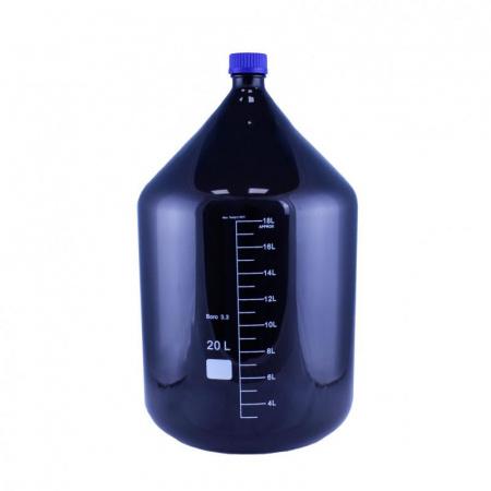 Банка для реактивов 5drops GL45, 20000 мл, стекло Boro 3.3, темное стекло, с винтовой крышкой, градуированная - В наличии