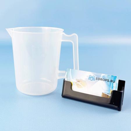 Мензурка (Стакан) с ручкой 5drops-500, на 500 мл, полипропилен, градуированная