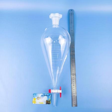 Воронка делительная грушевидная 5drops ВД-3-2000, 2000 мл, с фторопластовым краном