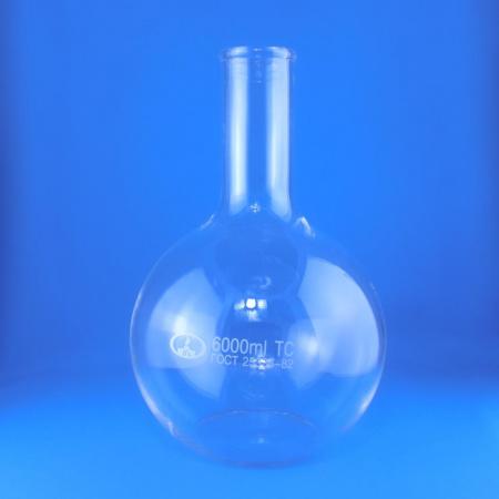 Колба плоскодонная П-2-6000, 6000 мл, без шлифа Колба плоскодонная П-2-6000, 6000 мл, без шлифа - В наличии